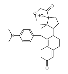 (8S,11R,13S,14S,17R)-11-[4-(dimethylamino)phenyl]-17-hydroxy-17-(2-methoxyacetyl)-13-methyl-1,2,6,7,8,11,12,14,15,16-decahydrocyclopenta[a]phenanthren-3-one Structure