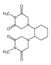 1,1'-dimethyl-4,4'-cyclohexane-1,2-diyl-bis-piperazine-2,6-dione Structure
