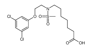 7-[2-(3,5-dichlorophenoxy)ethyl-methylsulfonylamino]heptanoic acid Structure