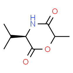 2,5-Morpholinedione,6-methyl-3-(1-methylethyl)-,(3R)-(9CI) Structure