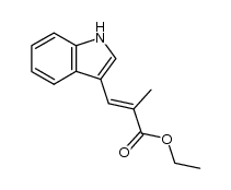 ethyl 2-methyl-3-(3-indolyl)acrylate结构式