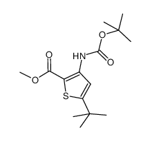 methyl 3-(N-carbo-tert-butoxyamino)-5-tert-butylthiophene-2-carboxylate Structure