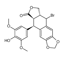 4-bromo-4'-demethyl-epipodophyllotoxin Structure