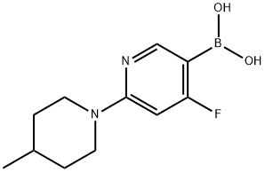 4-Fluoro-2-(4-methylpiperidin-1-yl)pyridine-5-boronic acid图片