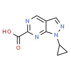 1-Cyclopropyl-1H-pyrazolo[3,4-d]pyrimidine-6-carboxylic Acid Structure