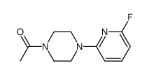1-acetyl-4-(6-fluoropyridin-2-yl)piperazine结构式
