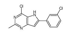 4-chloro-6-(3-chlorophenyl)-2-methylpyrrolo[3,2-d]pyrimidine结构式