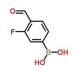 (3-Fluoro-4-formylphenyl)boronic acid structure