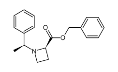 BENZYL [1(1S),2R]-1-(1-PHENYLETHYL)AZETIDINE-2-CARBOXYLATE结构式