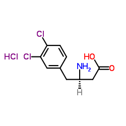 (r)-3-amino-4-(3,4-dichlorophenyl)butanoic acid hydrochloride Structure