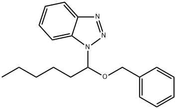 1-[1-(Benzyloxy)hexyl]-1H-1,2,3-benzotriazole structure