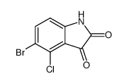 5-bromo-4-chloro-indoline-2,3-dione结构式