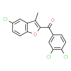 (5-Chloro-3-methyl-1-benzofuran-2-yl)(3,4-dichlorophenyl)methanone Structure