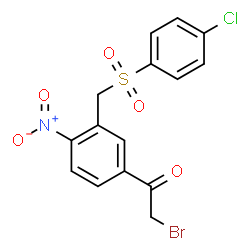 2-BROMO-1-(3-([(4-CHLOROPHENYL)SULFONYL]METHYL)-4-NITROPHENYL)-1-ETHANONE结构式