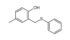 4-methyl-2-(phenylsulfanylmethyl)phenol Structure