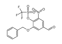 TRIFLUORO-METHANESULFONIC ACID 2-BENZYLOXY-4-FORMYL-6-NITRO-PHENYL ESTER Structure