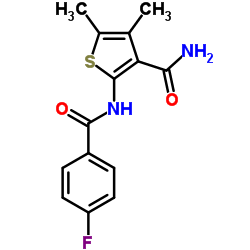 2-[(4-Fluorobenzoyl)amino]-4,5-dimethyl-3-thiophenecarboxamide Structure