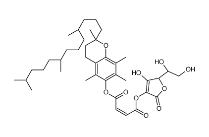 4-O-[(2R)-2-[(1S)-1,2-dihydroxyethyl]-3-hydroxy-5-oxo-2H-furan-4-yl] 1-O-[(2R)-2,5,7,8-tetramethyl-2-[(4R,8R)-4,8,12-trimethyltridecyl]-3,4-dihydrochromen-6-yl] (Z)-but-2-enedioate结构式