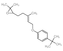 Oxirane,3-[5-[4-(1,1-dimethylethyl)phenoxy]-3-methyl-3-penten-1-yl]-2,2-dimethyl- Structure