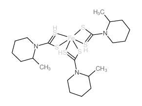 Iron,tris(2-methyl-1-piperidinecarbodithioato-kS1,kS1')-, (OC-6-11)- Structure