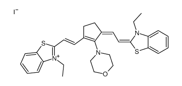 4-[2,5-bis[2-(3-ethyl-1,3-benzothiazol-2-ylidene)ethylidene]cyclopentylidene]morpholin-4-ium,iodide结构式