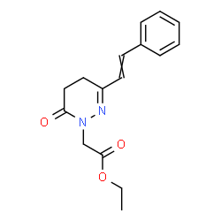 ETHYL 2-[6-OXO-3-STYRYL-5,6-DIHYDRO-1(4H)-PYRIDAZINYL]ACETATE结构式