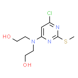 2-[[6-CHLORO-2-(METHYLSULFANYL)-4-PYRIMIDINYL](2-HYDROXYETHYL)AMINO]-1-ETHANOL结构式