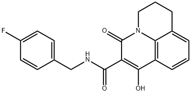 N-(4-fluorobenzyl)-1-hydroxy-3-oxo-3,5,6,7-tetrahydropyrido[3,2,1-ij]quinoline-2-carboxamide Structure