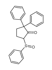 2,2-diphenyl-5-(phenylsulfinyl)cyclopentanone结构式