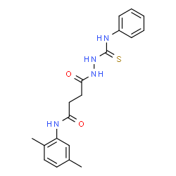 4-[2-(anilinocarbonothioyl)hydrazino]-N-(2,5-dimethylphenyl)-4-oxobutanamide结构式