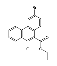 6-Brom-10-hydroxy-9-ethoxycarbonyl-phenanthren Structure