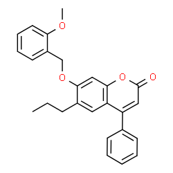 7-[(2-methoxyphenyl)methoxy]-4-phenyl-6-propylchromen-2-one Structure