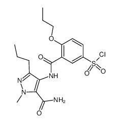 3-[[[5-(Aminocarbonyl)-1-Methyl-3-propyl-1H-pyrazol-4-yl]amino]carbonyl]-4-propoxy-benzenesulfonyl Chloride picture