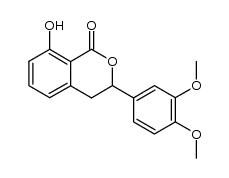 (+/-)-3-(3,4-dimethoxyphenyl)-8-hydroxy-3,4-dihydroisocoumarin Structure