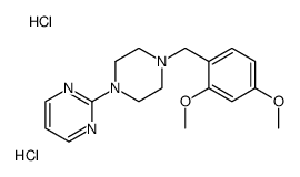 2-[4-[(2,4-dimethoxyphenyl)methyl]piperazin-1-yl]pyrimidine,dihydrochloride Structure