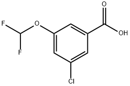 3-Chloro-5-(difluoromethoxy)benzoic acid Structure