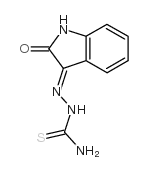 Hydrazinecarbothioamide,2-(1,2-dihydro-2-oxo-3H-indol-3-ylidene)- Structure