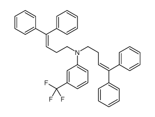 N,N-bis(4,4-diphenylbut-3-enyl)-3-(trifluoromethyl)aniline结构式