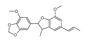 6-[2,3-Dihydro-7-methoxy-3-methyl-5-(1-propenyl)benzofuran-2-yl]-4-methoxy-1,3-benzodioxole结构式