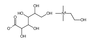 2-hydroxyethyl(trimethyl)azanium,2,3,4,5,6-pentahydroxyhexanoate结构式