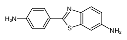2-(4-aminophenyl)-1,3-benzothiazol-6-amine结构式