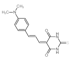 5-[3-(4-dimethylaminophenyl)prop-2-enylidene]-2-sulfanylidene-1,3-diazinane-4,6-dione结构式