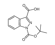 1-(叔丁氧基羰基)-1H-吲唑-3-羧酸结构式