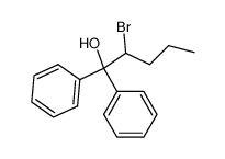 2-Brom-1,1-diphenylpentan-1-ol结构式