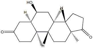 6α-Hydroxy-5β-androstane-3,17-dione结构式