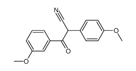 3-(3-methoxyphenyl)-2-(4-methoxyphenyl)-3-oxopropanenitrile结构式