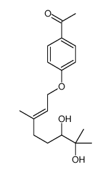 1-[4-[(E)-6,7-dihydroxy-3,7-dimethyloct-2-enoxy]phenyl]ethanone结构式