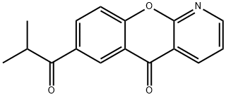 7-isobutyryl-chromeno(2,3-b)pyridin-5-one structure
