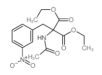 diethyl 2-acetamido-2-[(3-nitrophenyl)methyl]propanedioate Structure