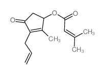 (2-methyl-4-oxo-3-prop-2-enyl-1-cyclopent-2-enyl) 3-methylbut-2-enoate Structure